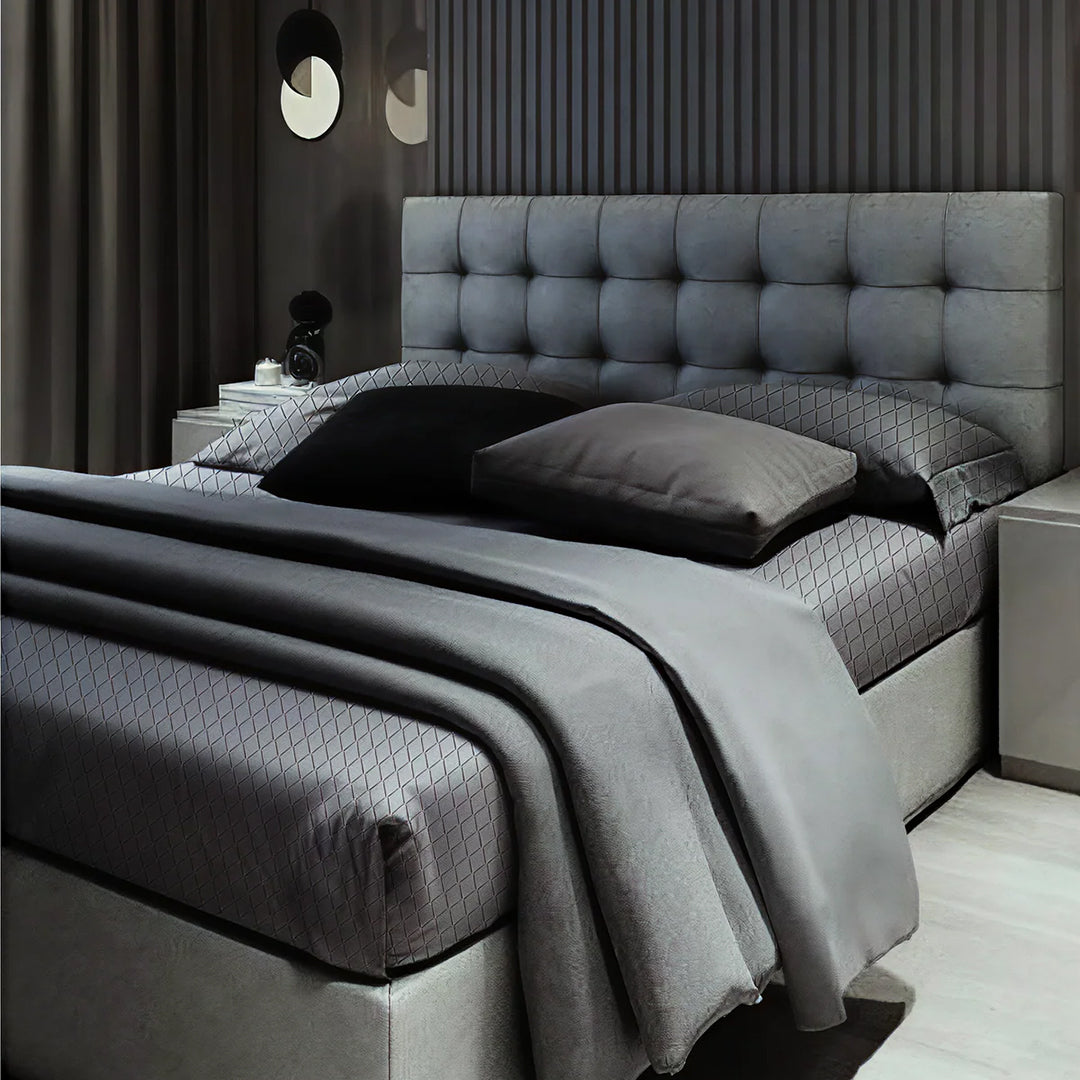 Gray Cotton / Natural Fiber Blend Cooling Cotton Sheets from Lusomé - Alternate angle