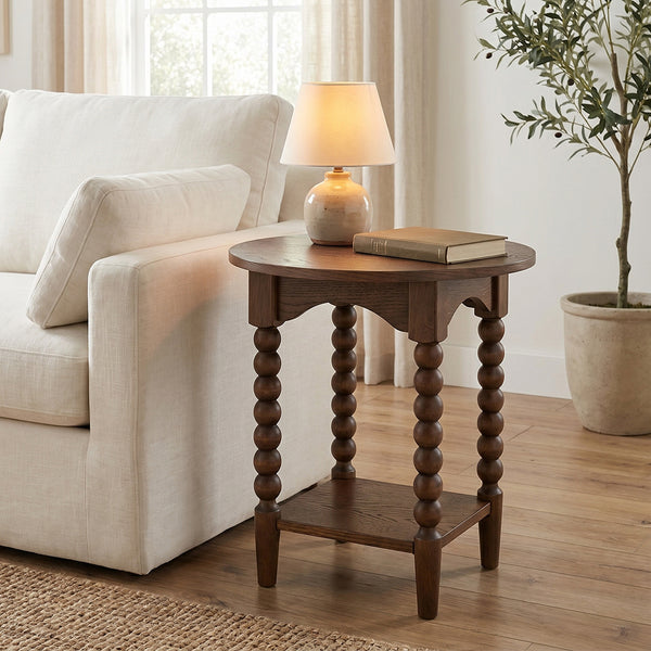 Mabel Round End Table from Sandberg Furniture in Veneer - Alternate angle