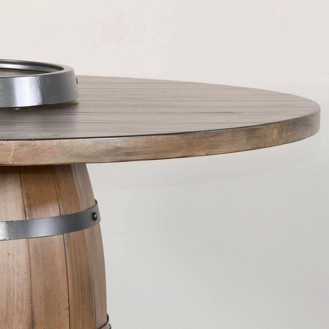 Mesa de piel de ante con taburetes