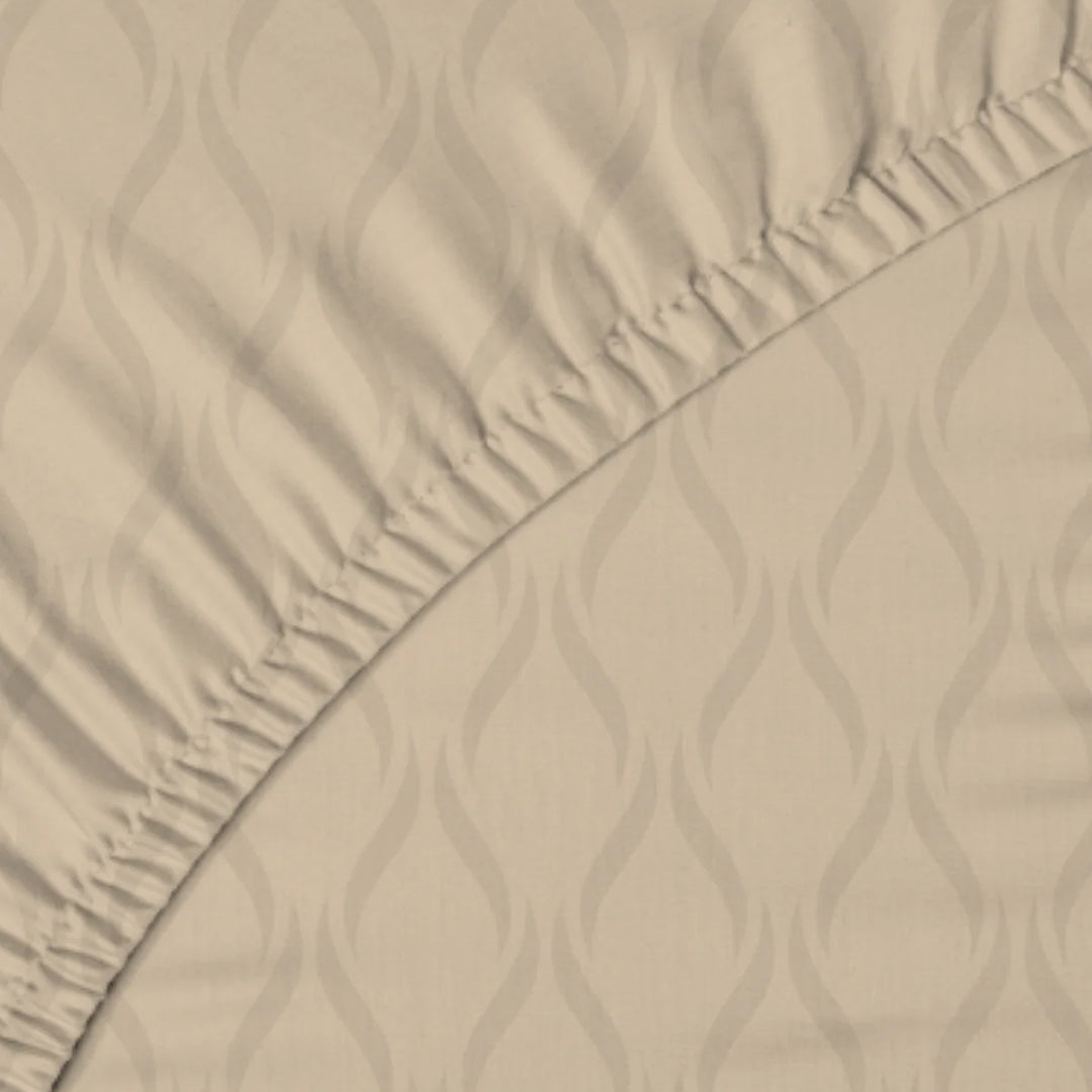 Beige Cotton / Natural Fiber Blend Cooling Cotton Sheets from Lusomé - Detail view