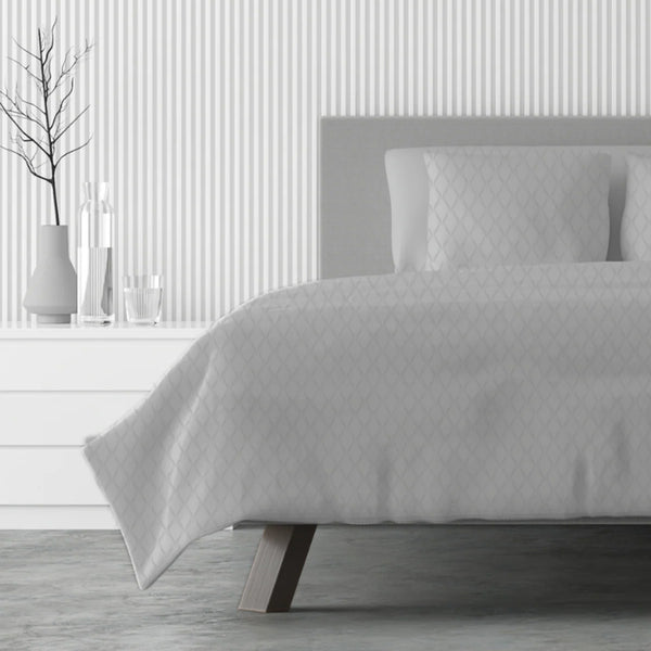 Gray Cotton / Natural Fiber Blend Cooling Cotton Sheets from Lusomé - Alternate angle