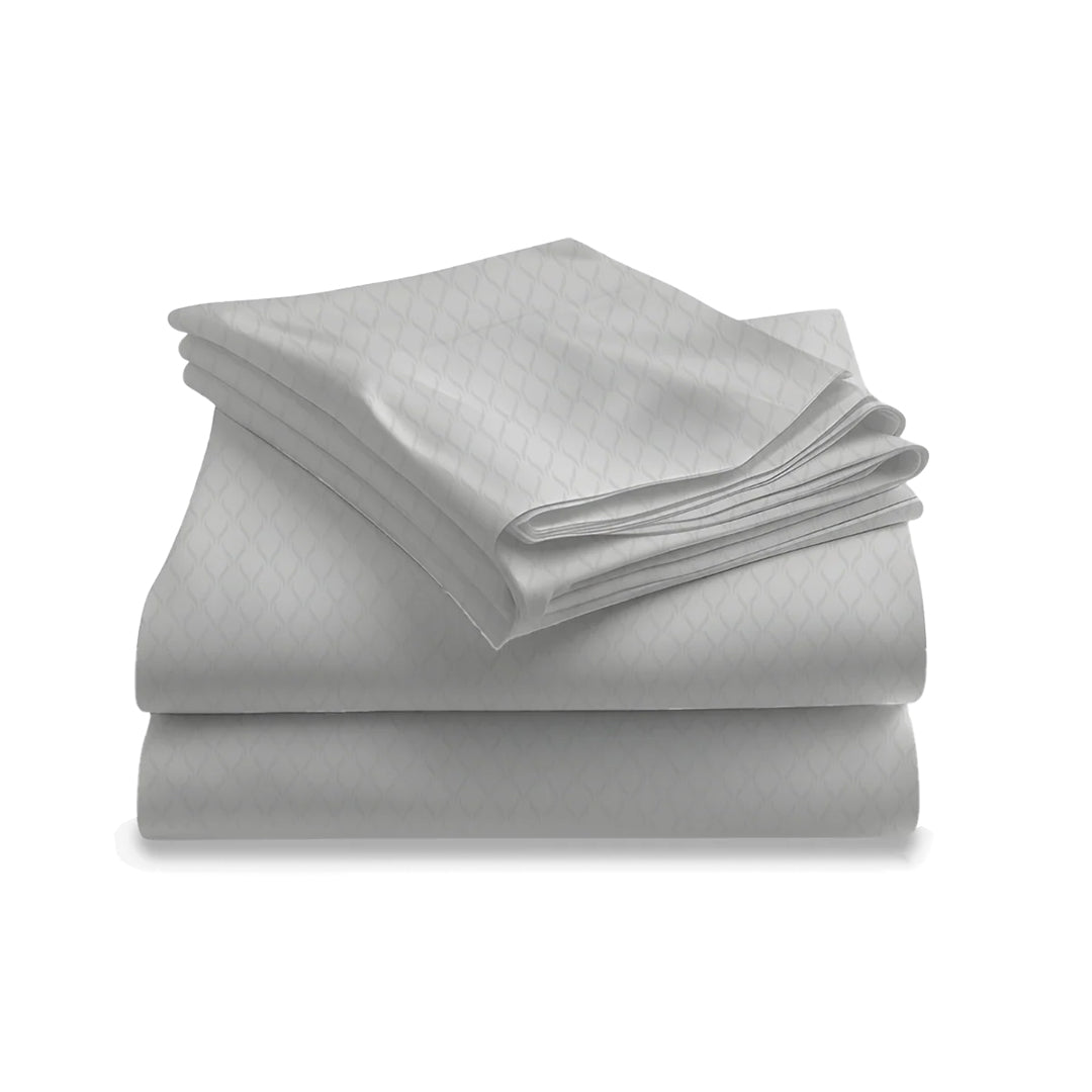 Gray Cotton / Natural Fiber Blend Cooling Cotton Sheets from Lusomé