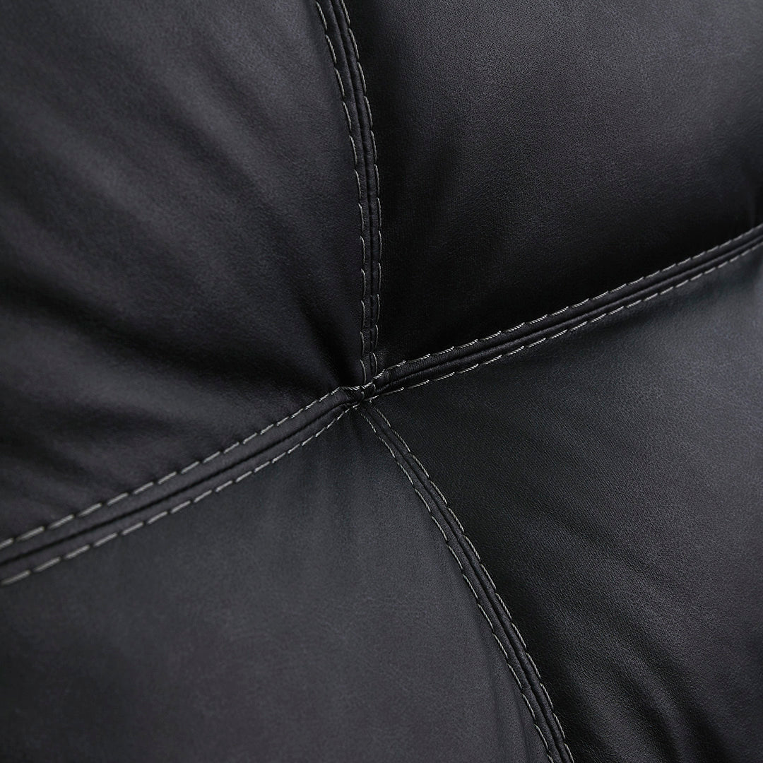 tuft stitch detail of the Barlin Mills sectional with right chaise by Signature Design by Ashley in black upholstery