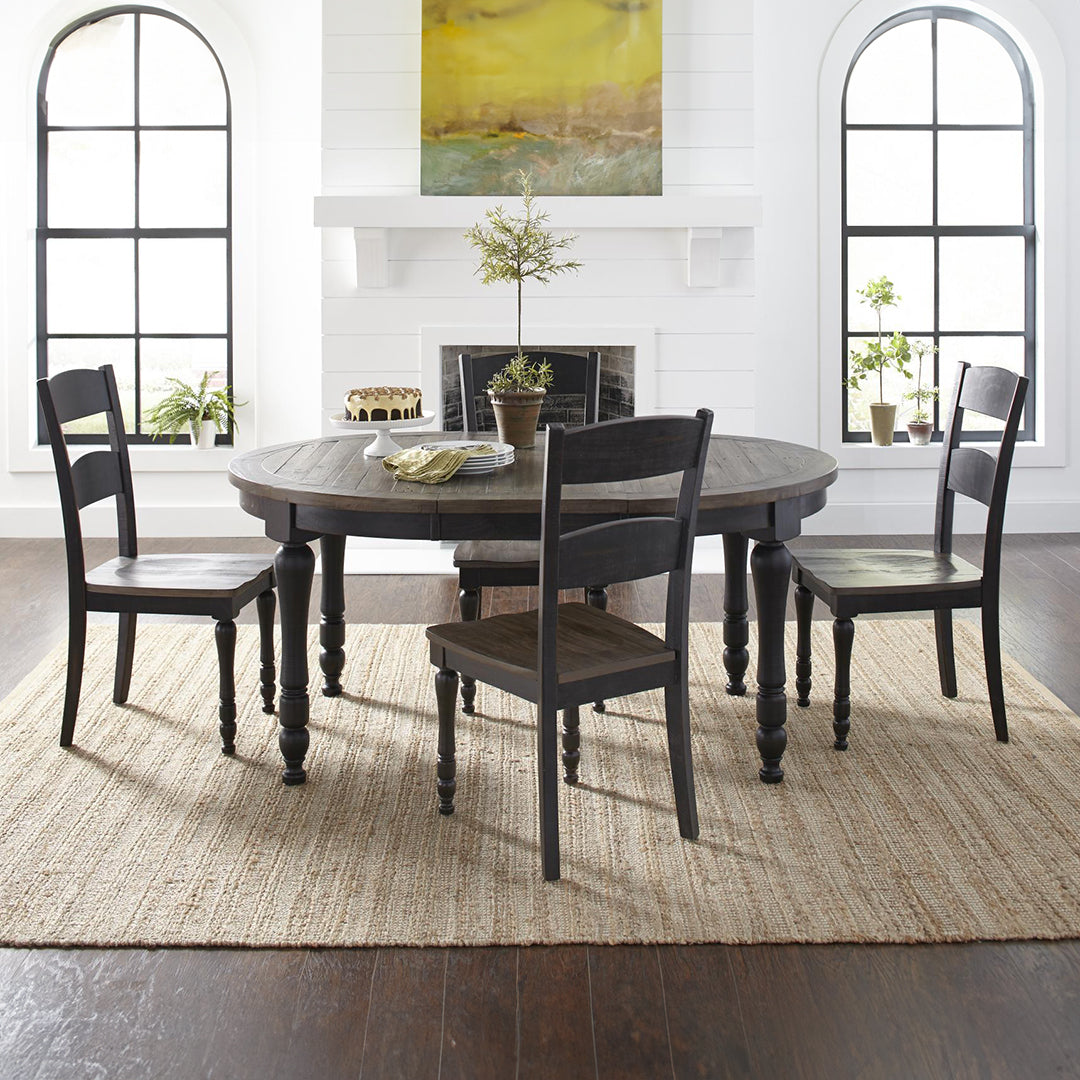 Mesa de comedor ovalada del condado de Madison - Negra