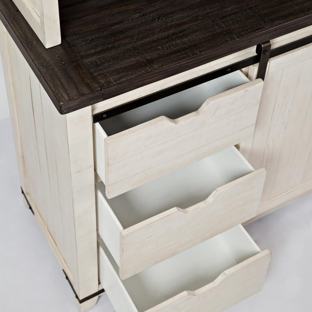 Madison County Server and Hutch - White