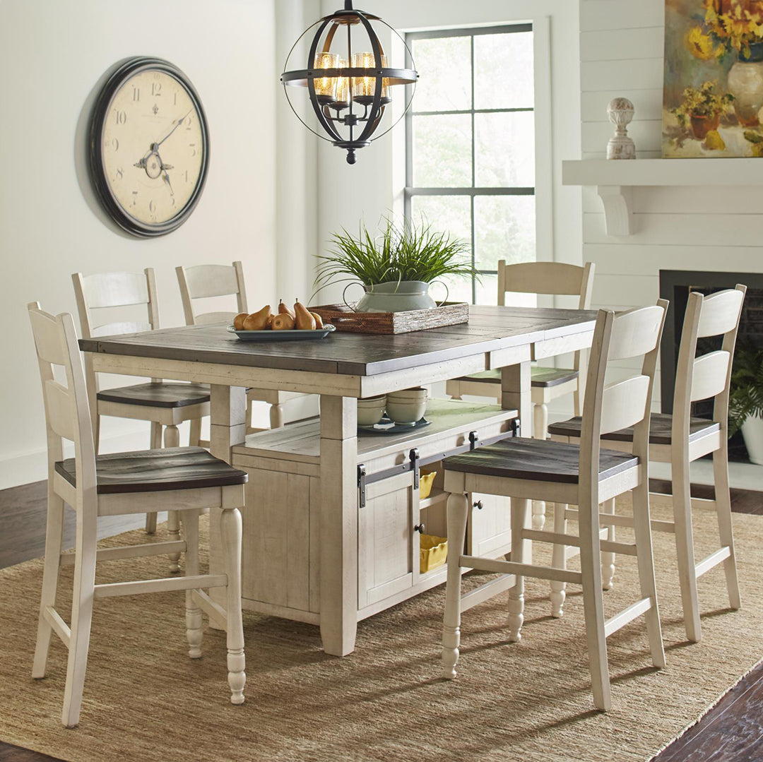 Madison County Counter Dining Set - White