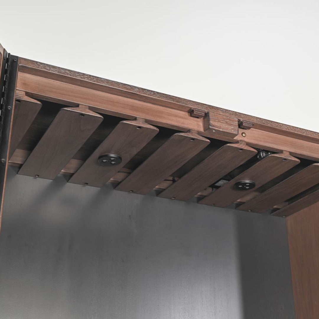 Malibu Bar Cabinet from Sunny Designs, Inc. in Brown Veneer with LED Lighting - Additional view 6