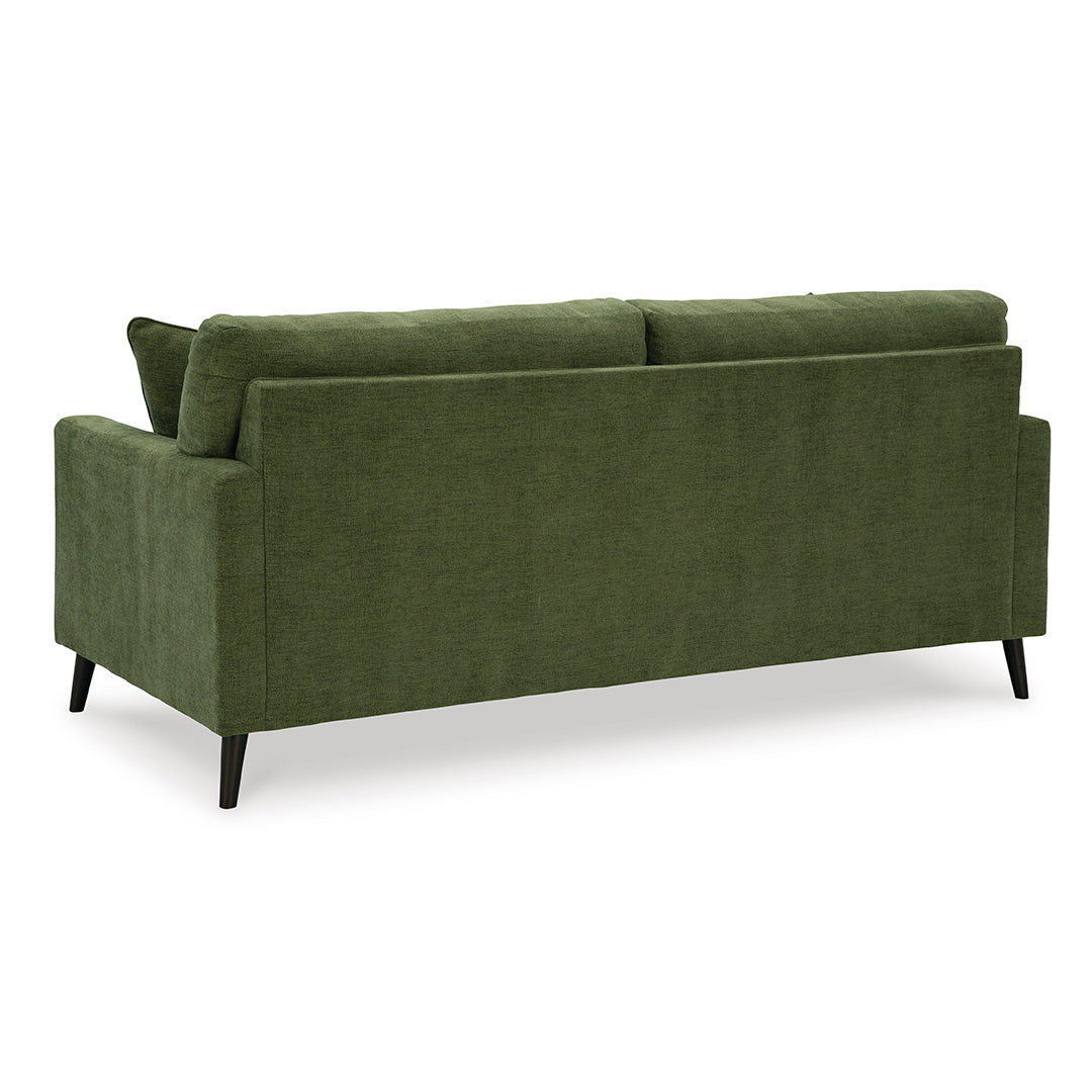 Back View of the Bixler sofa by Ashley Furniture in green upholstery