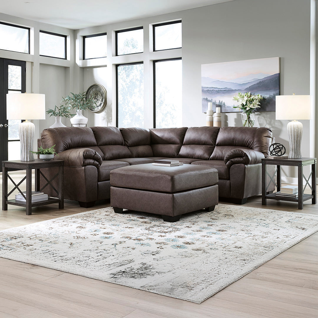 Willow Sectional with Ottoman (2-Piece) from Signature Design by Ashley in Faux Leather / Leather-Look
