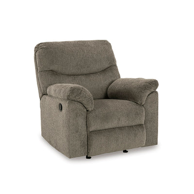 Alphons Recliner in gray with manual recline from Signature Design by Ashley