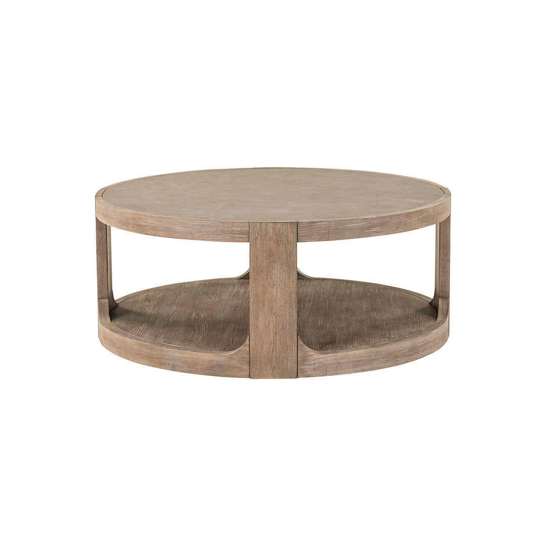 South Bend Round Cocktail Table from Liberty Furniture in Brown with Casters - Detail view