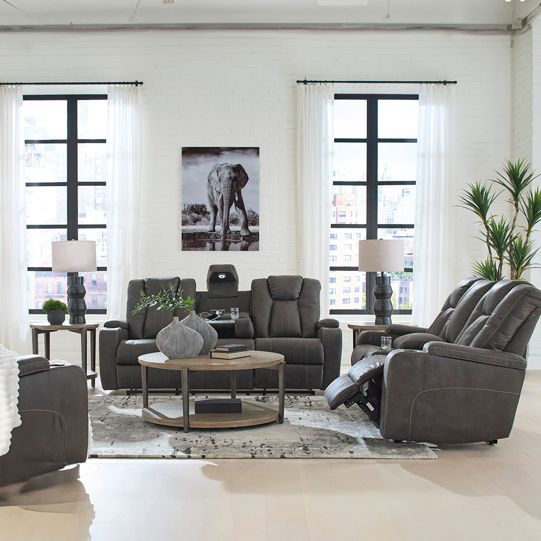 Batavia Pier reclining living room set by Ashley Furniture styled in a modern living room