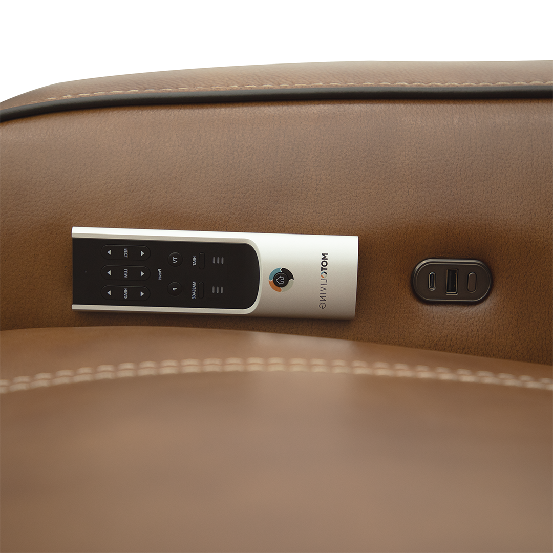Sillón reclinable eléctrico de cuero Tribeca