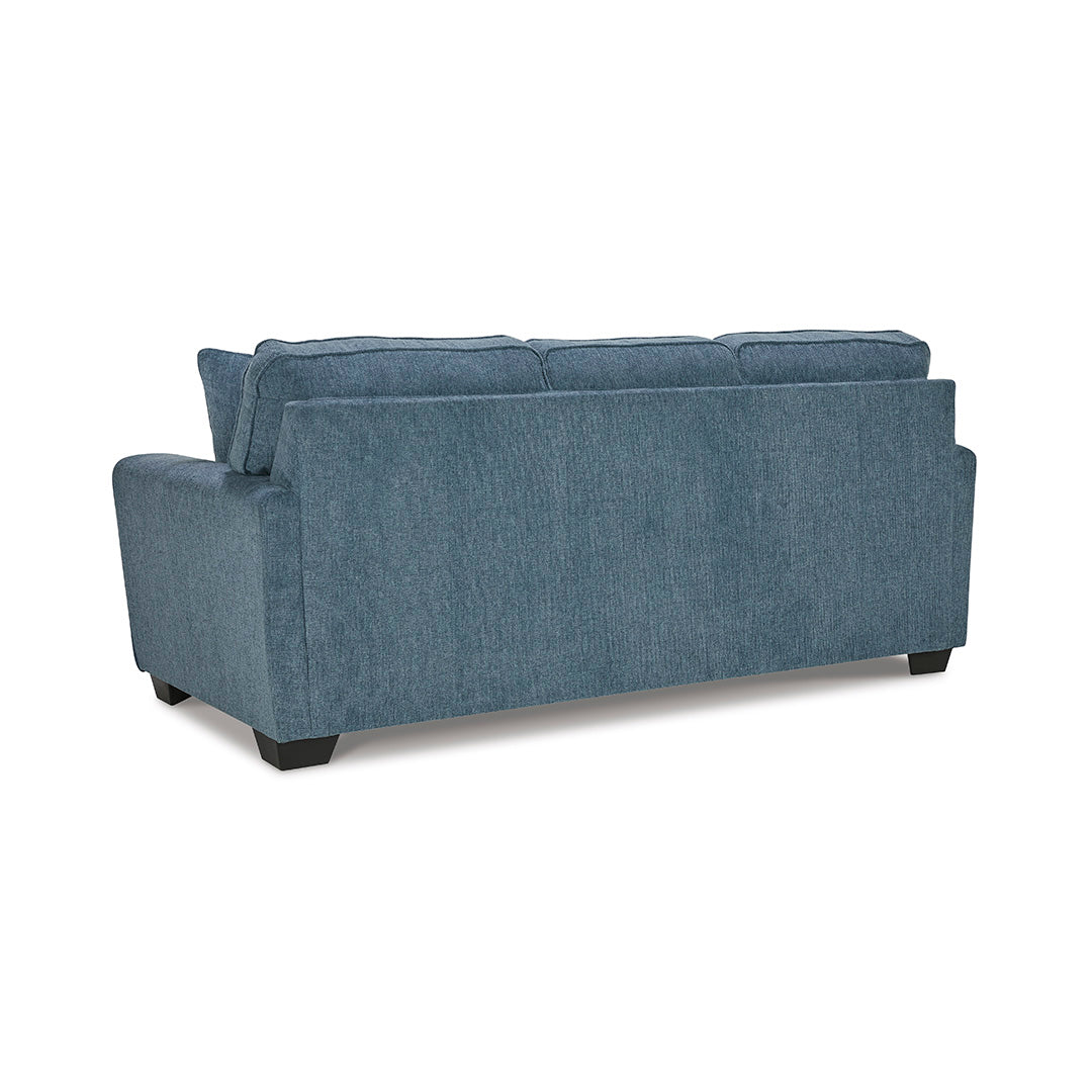 Blue sofa on a white background