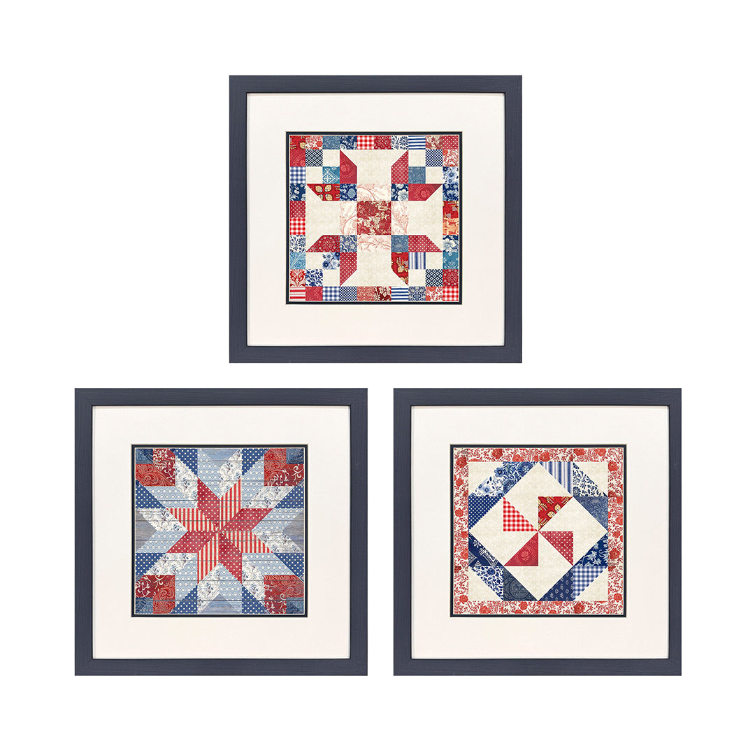 Simple American (Set of 3) from Propac Images Inc. in Blue, Made in USA