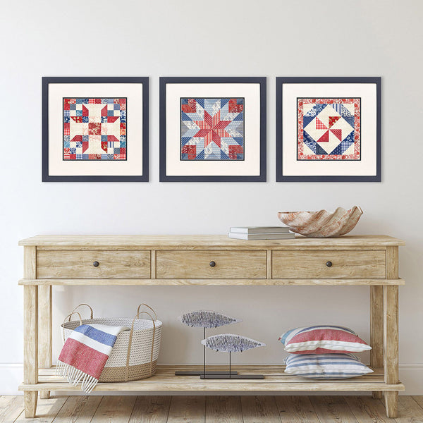 Simple American (Set of 3) from Propac Images Inc. in Blue, Made in USA - Alternate angle