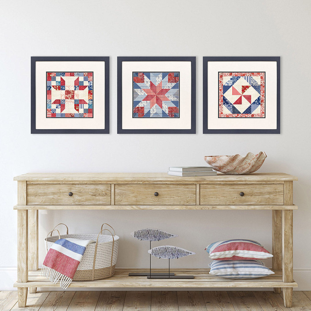 Simple American (Set of 3) from Propac Images Inc. in Blue, Made in USA - Alternate angle
