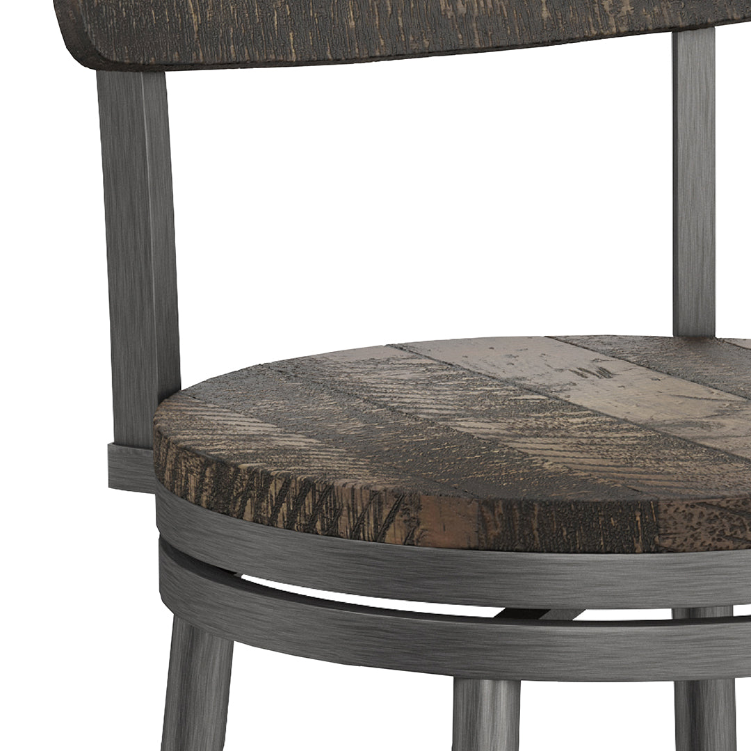 Wooden chair with a checkered pattern on a white background