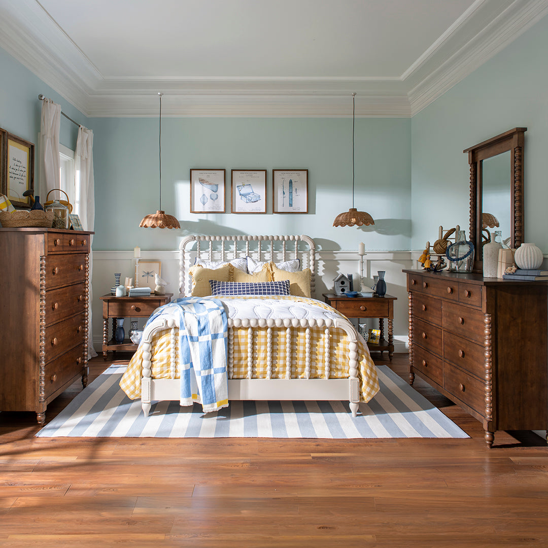 Lake House Nightstand from Legacy Classic Furniture in Veneer with USB Port - Lifestyle view