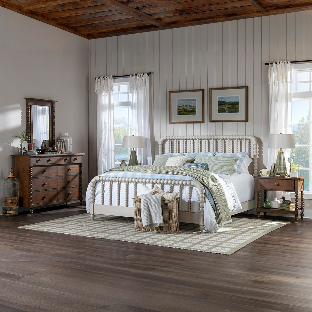 Lake House Nightstand from Legacy Classic Furniture in Veneer with USB Port - Lifestyle view
