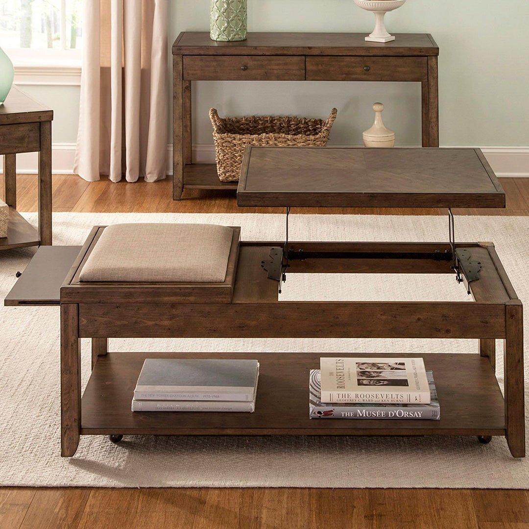 Brown Mitchell Cocktail Table from Liberty Furniture - Alternate angle
