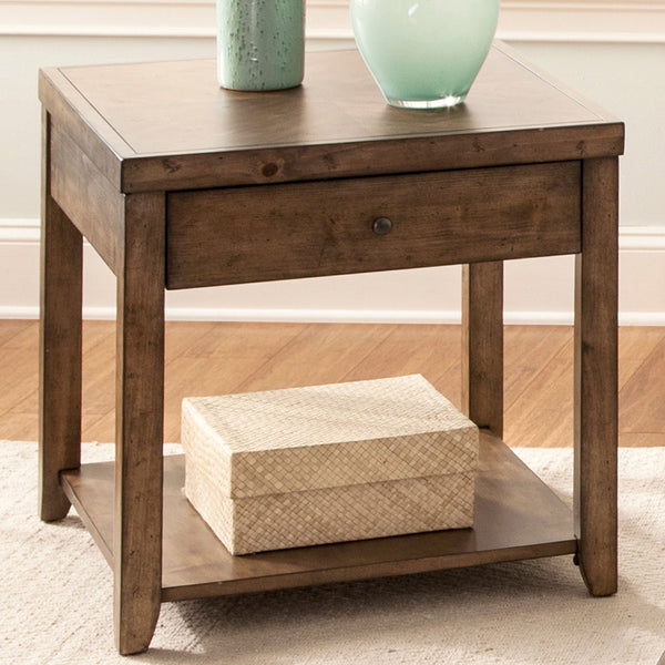 Brown Mitchell End Table from Liberty Furniture - Alternate angle