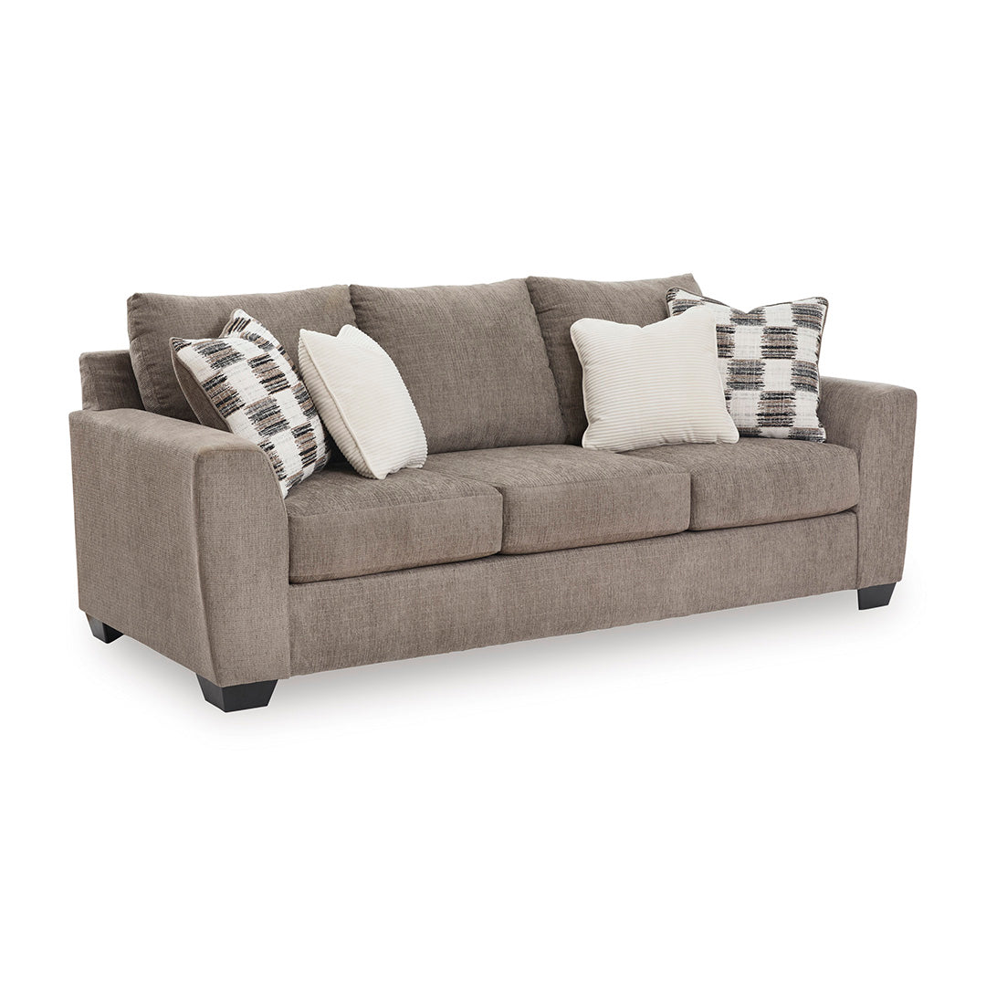 Loreo Sofa from Signature Design by Ashley in Chenille with Accent Pillows, Reversible Cushions - Angle view