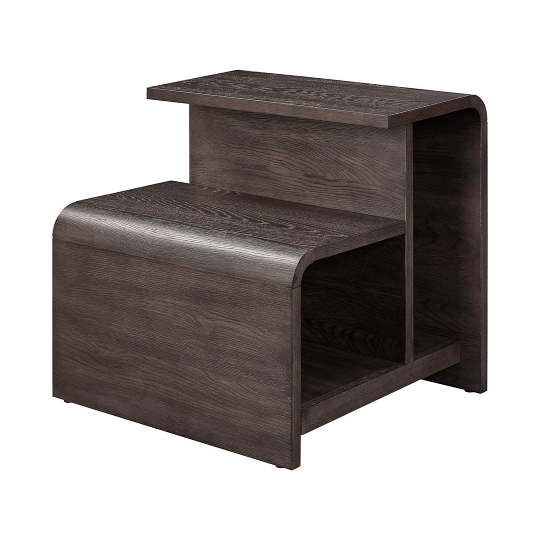 Perspectives end table in brown with storage, front view, from Liberty Furniture