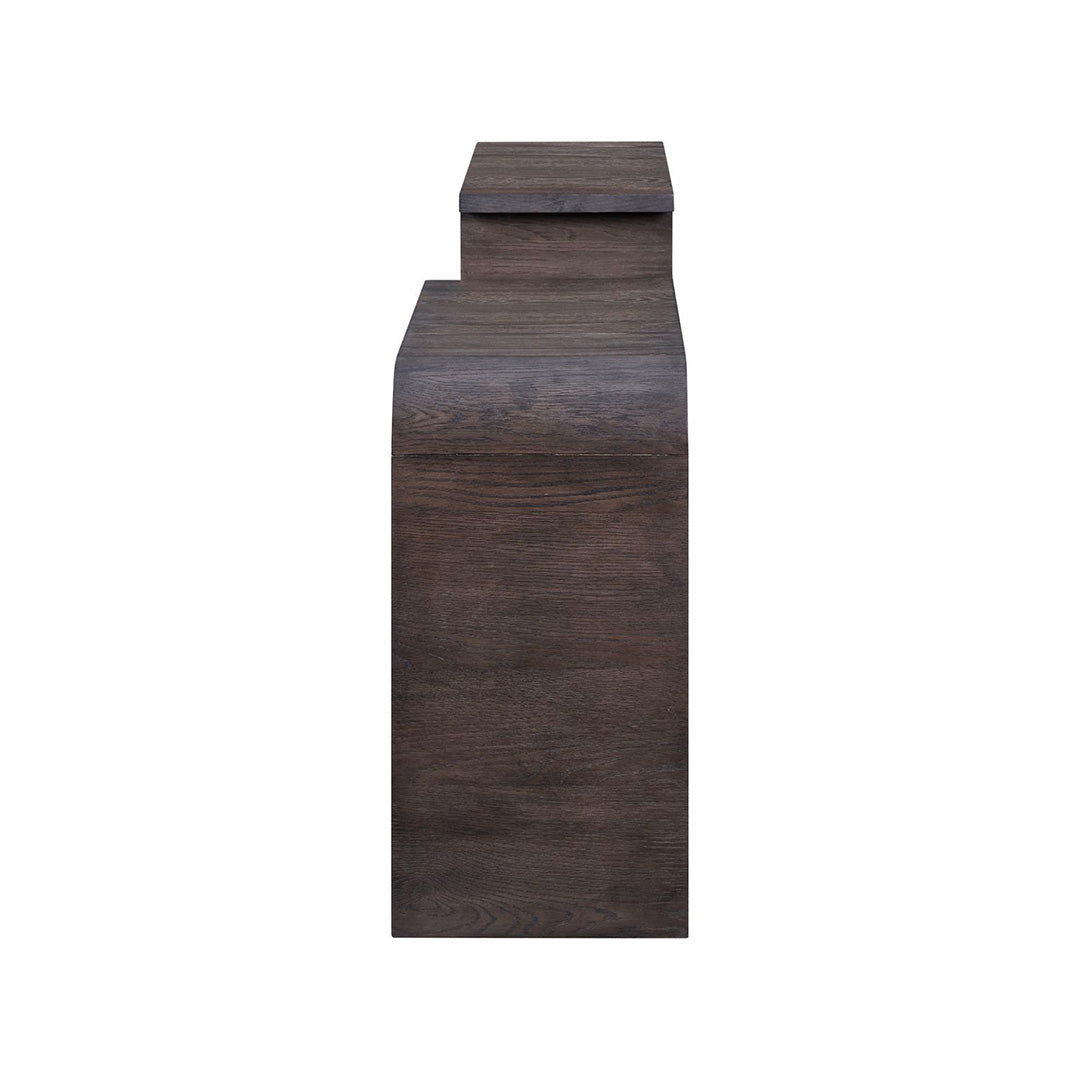 Perspectives sofa table in brown, alternate angle