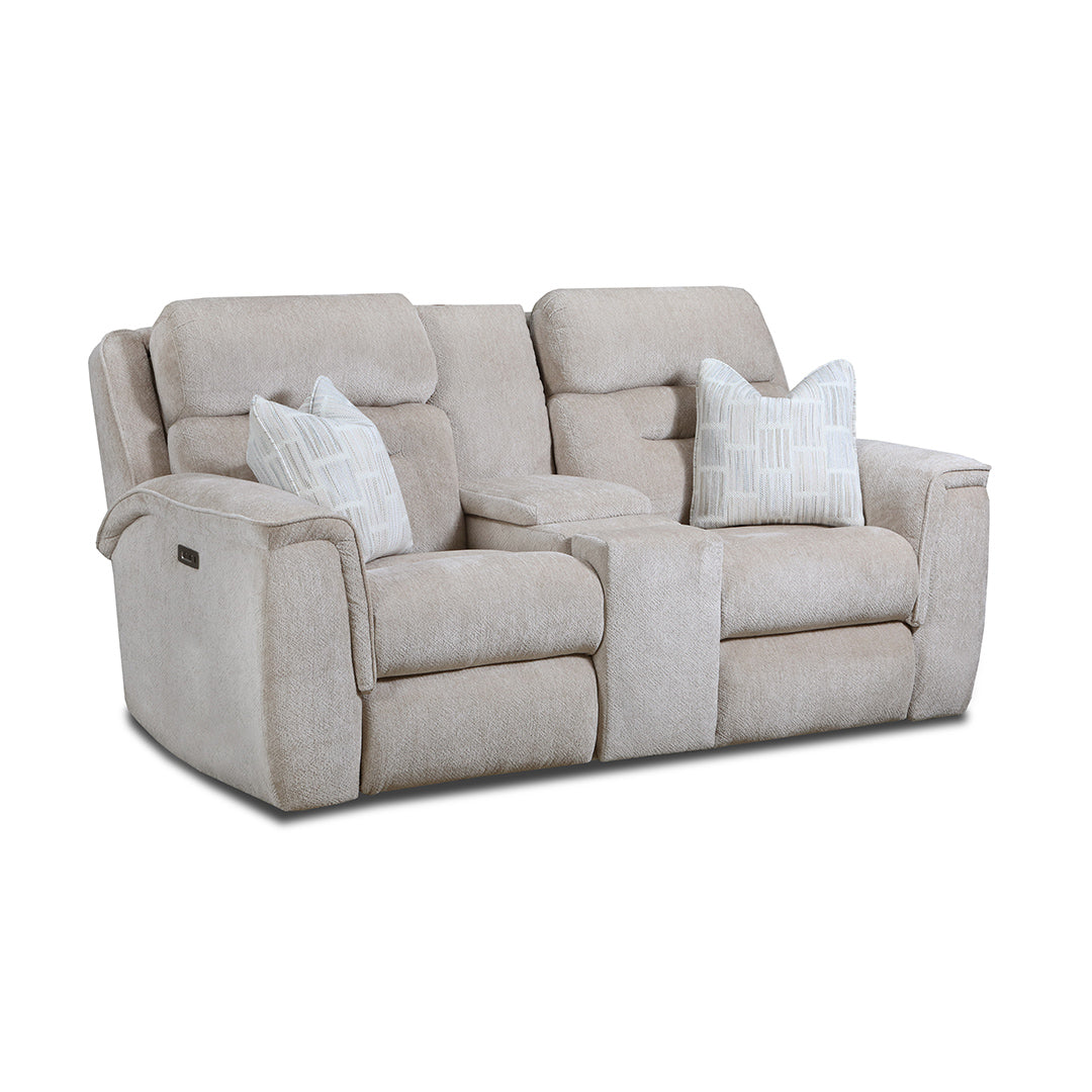 Sofá reclinable eléctrico Titan con consola