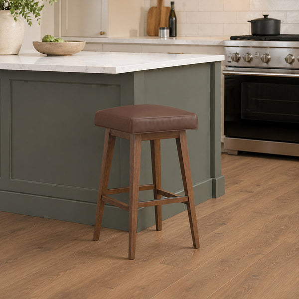 Square Bar Stool - Brown
