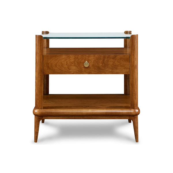 Martine Glass Top Nightstand