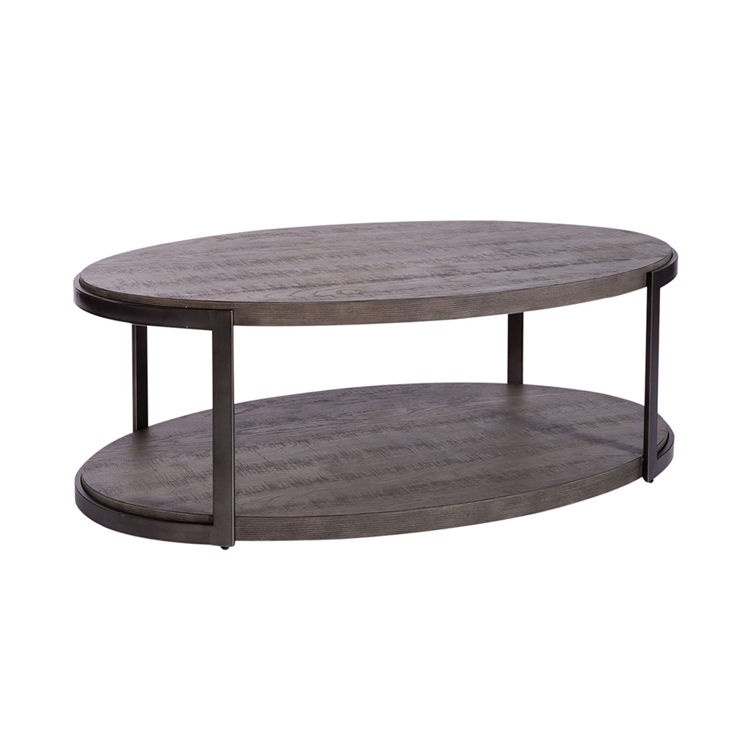 Modern View Oval Cocktail Table