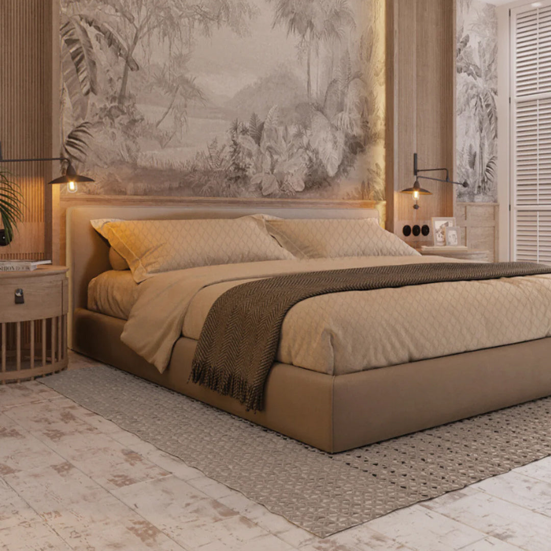 Beige Cotton / Natural Fiber Blend Cooling Cotton Sheets from Lusomé - Alternate angle