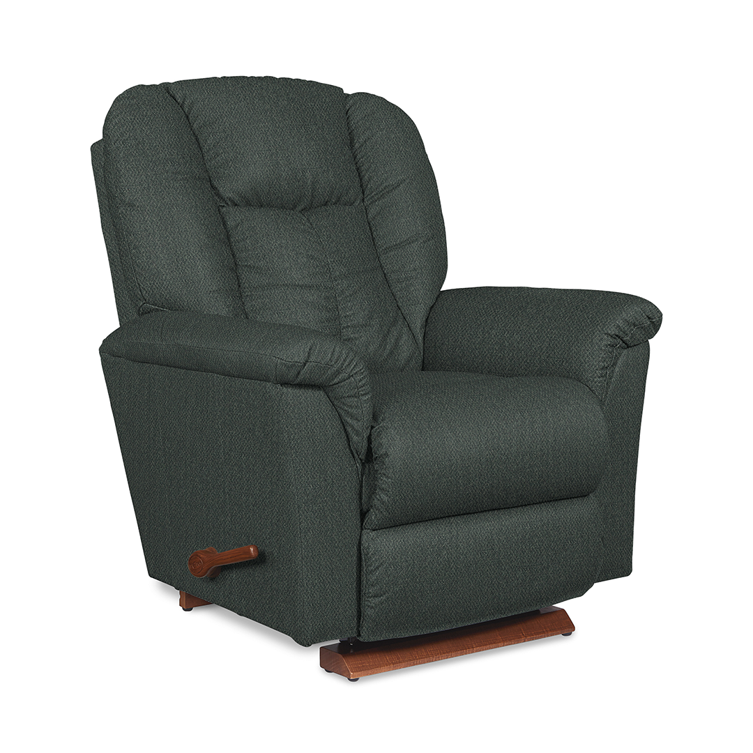 Jasper Wall Recliner from La-Z-Boy Incorporated in Blue with Manual Recline, Made in USA