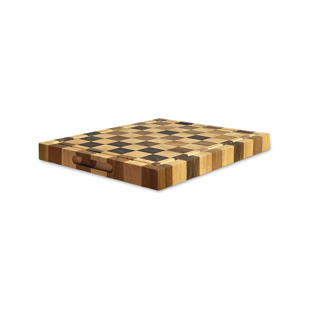 Acacia Checker Serving Board