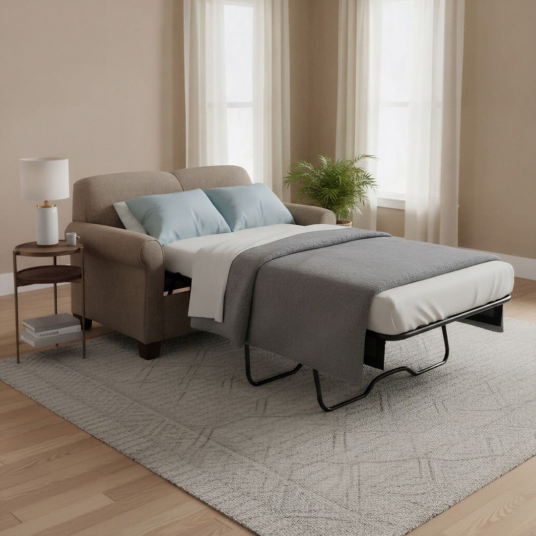 Brown Fabric Angie Innerspring Twin Sleeper Chair from England - Alternate angle