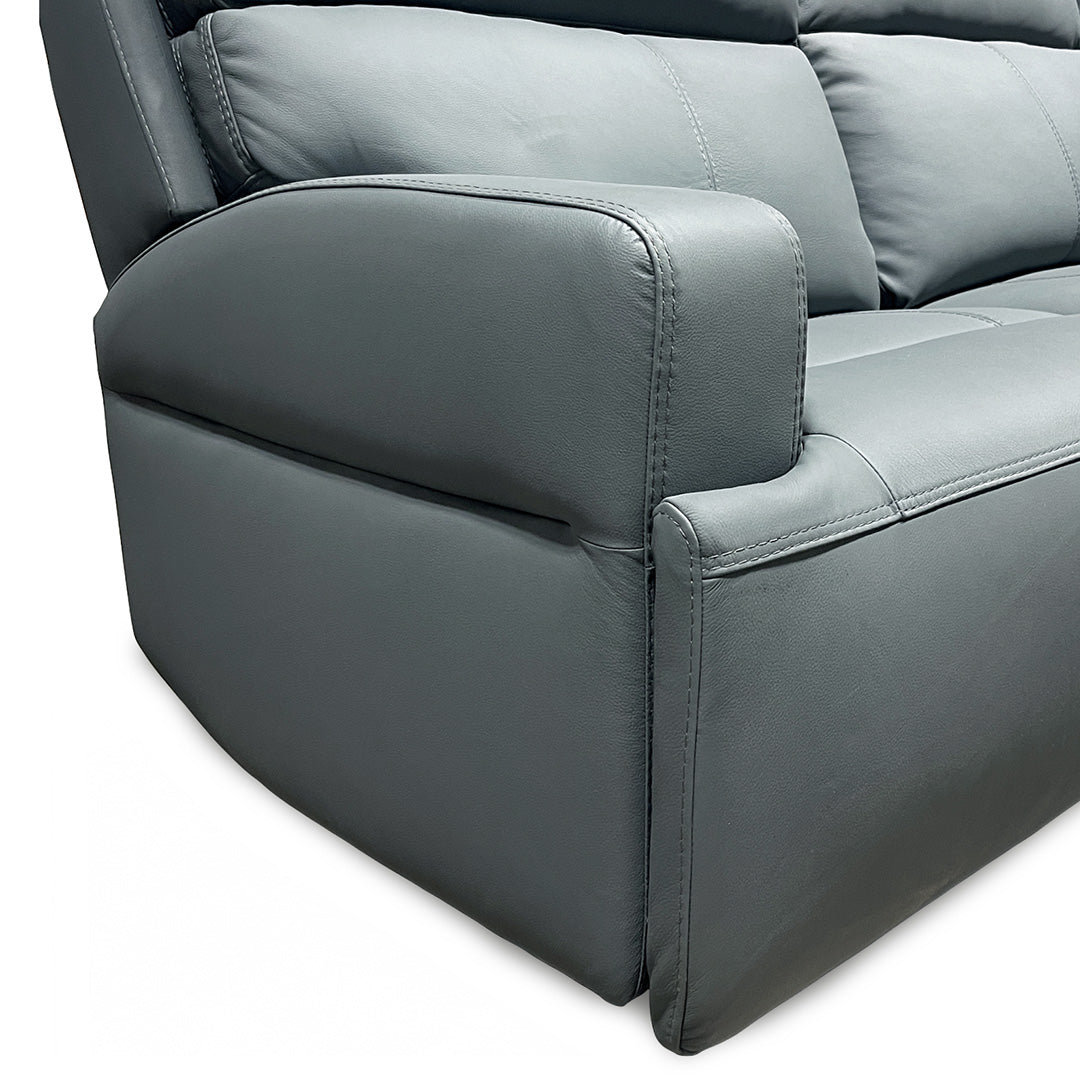 Ariel Leather Power Reclining Sectional with Heat & Massage