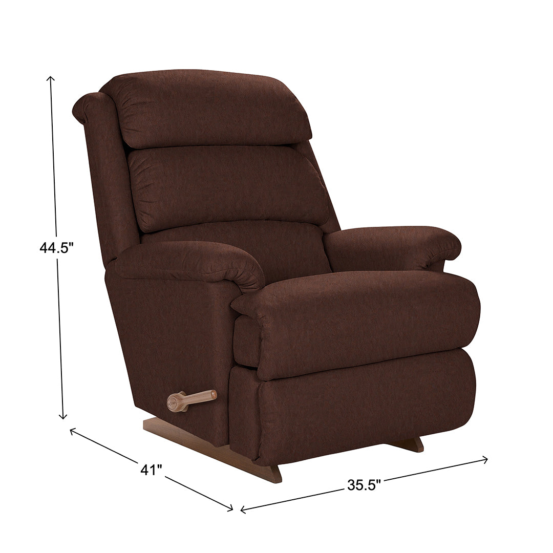 Astor Wall Recliner from La-Z-Boy Incorporated in Brown Performance Fabric, Made in USA - Reclined position
