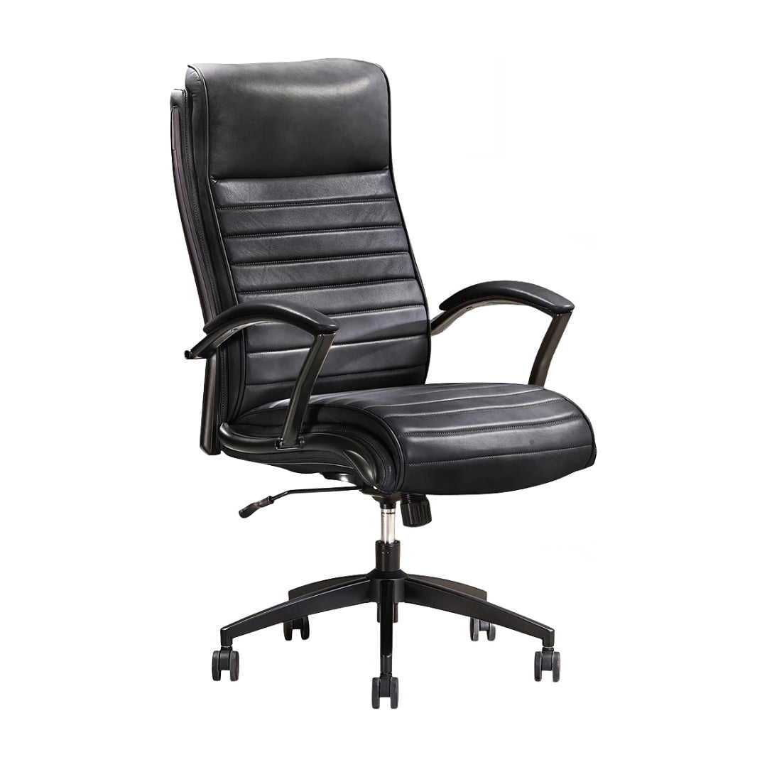 Atlas Leather Desk Chair from Parker House with Casters - Leather detail