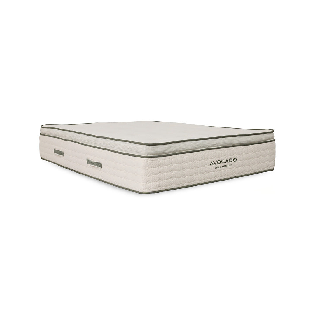 Medium Cotton / Natural Fiber Blend Avocado Pillowtop Green Mattress with Cooling from Avocado Mattress - Overhead view