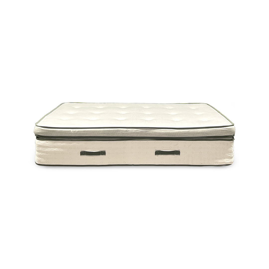Plush Avocado Boxtop Green Mattress from Avocado Mattress in Queen Cotton / Natural Fiber Blend with Cooling, Made in USA - Overhead view