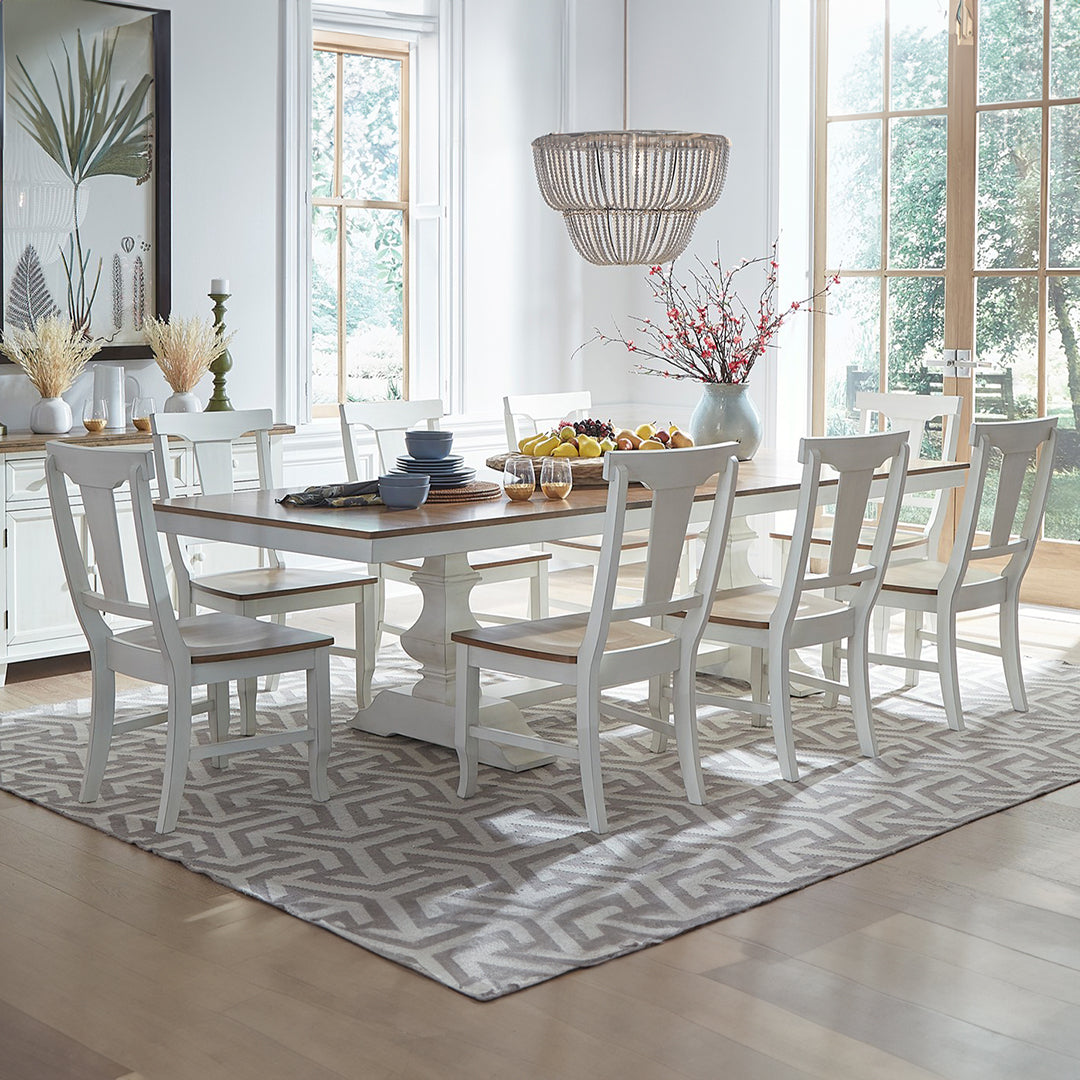 White Solid wood Banks Dining Chair from John Thomas (Whitewood IND) - Alternate angle