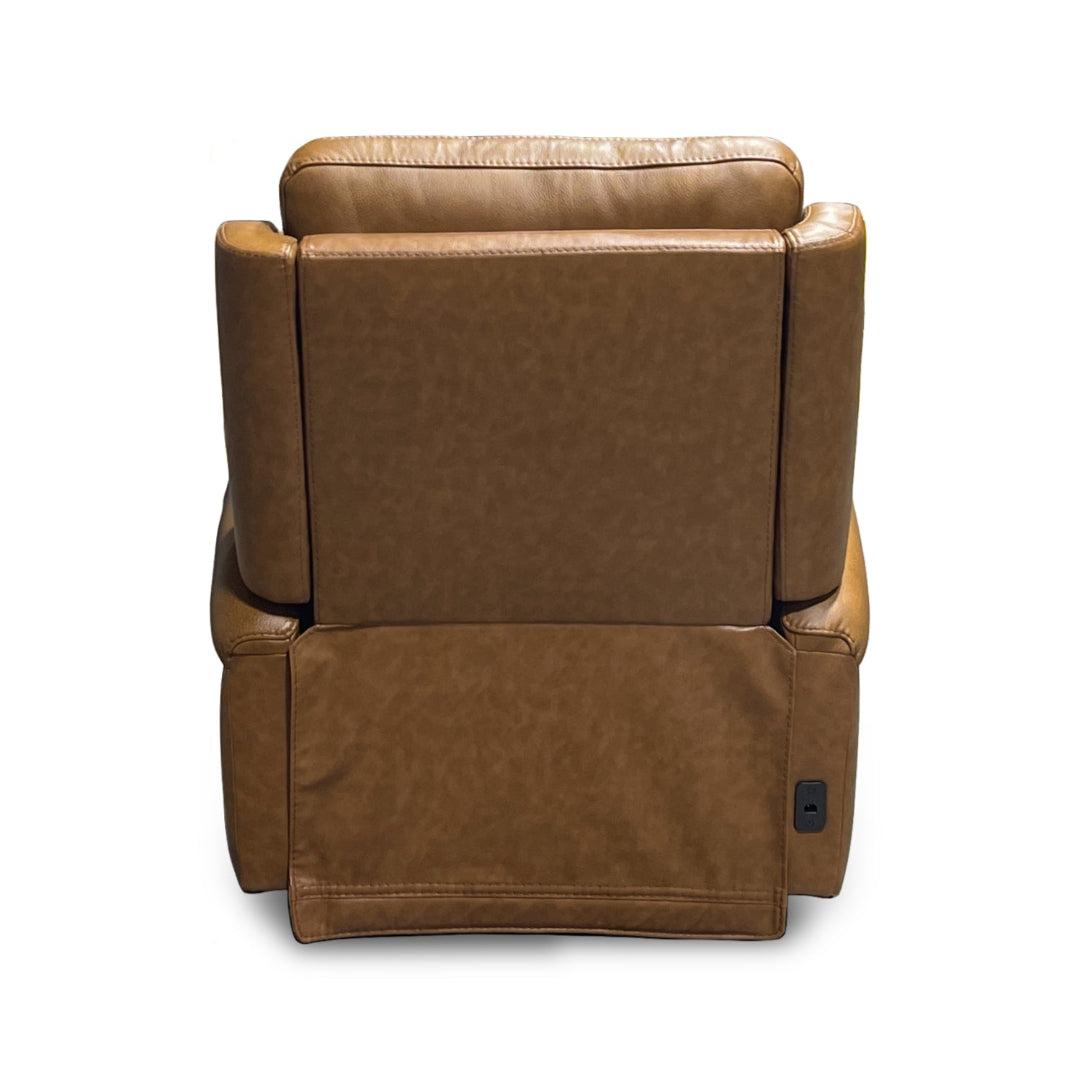 Bergman Leather Power Swivel Glider Recliner