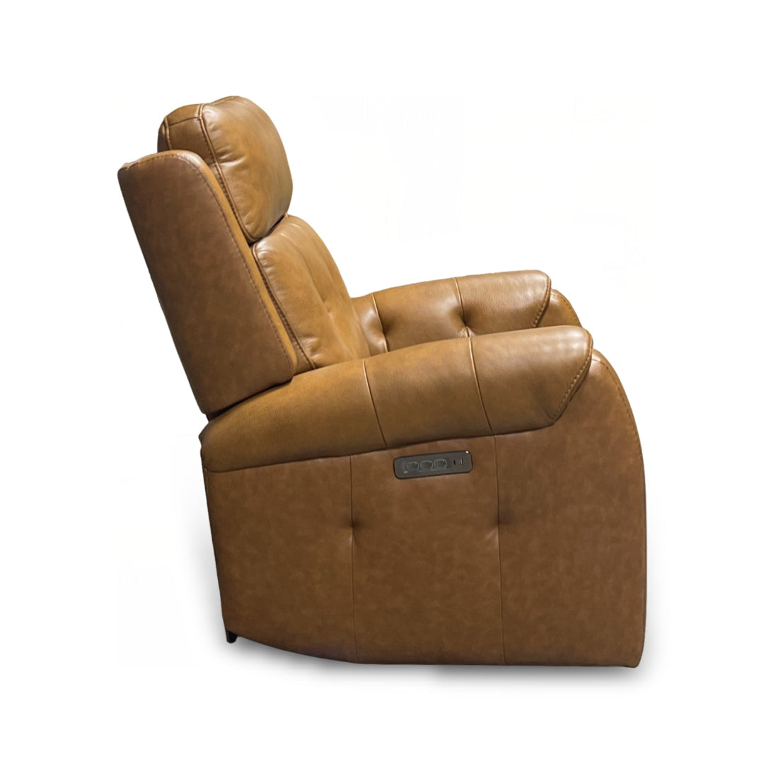 Bergman Leather Power Swivel Glider Recliner