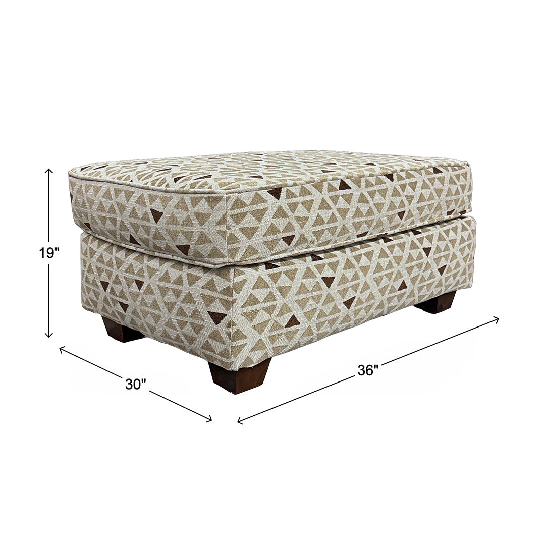 Billie Ottoman from Fusion in Beige, Made in USA - Additional view 7