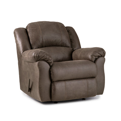 Phoenix Manual Rocker Recliner in brown polyester from Home Stretch