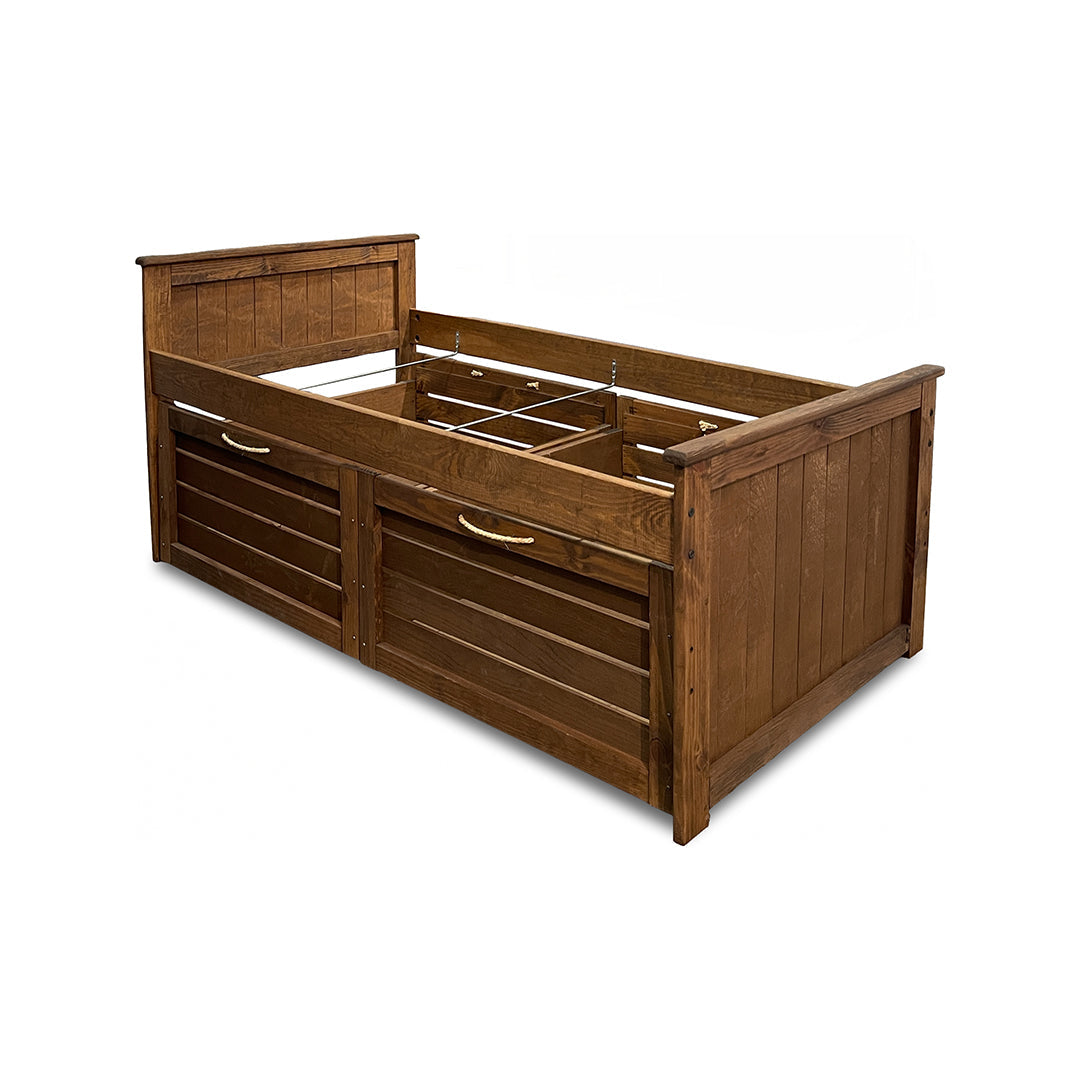 Quinn Chestnut Captains Bed - Twin