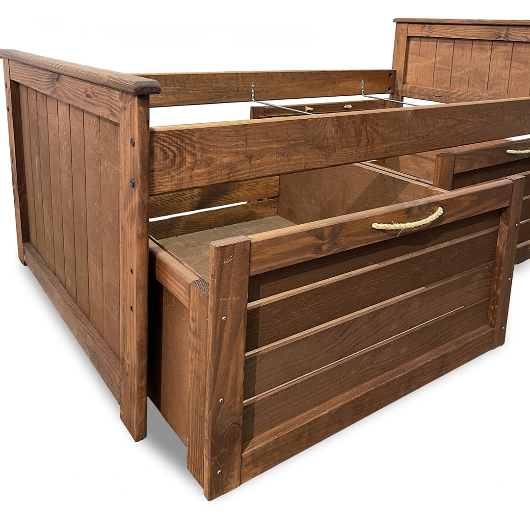 Quinn Chestnut Captains Bed - Twin