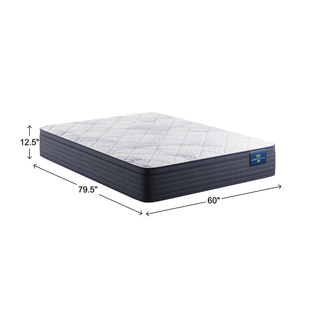 Serta® Ciela Plush Euro Pillow Top Mattress from Serta in Queen Innerspring with Cooling, Made in USA - Overhead view